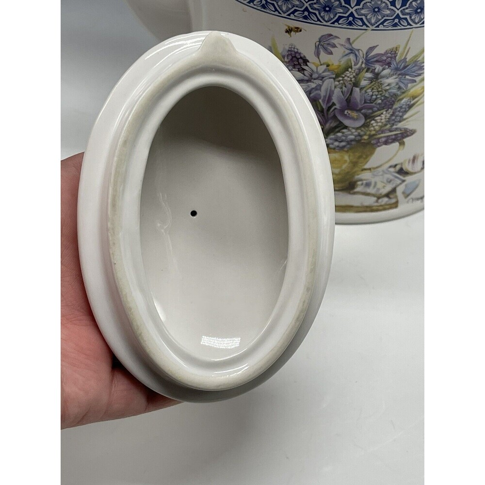 Hallmark Marjolein Bastin Nature's Sketchbook Watering Can Ceramic Teapot Signed - Picture 10 of 16